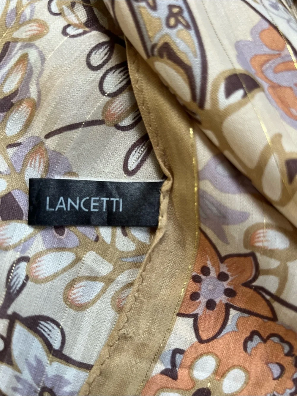 Vintage Lancetti Milano Silk Scarf, Lancetti Accessories, Lancetti Silk Bandana